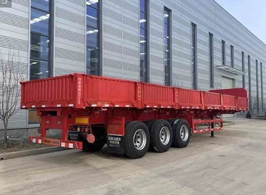 Wosheng Tri-Axle Side Dump Trailer с гидравлическим подъемом и размерами 13000*2550*2900 мм