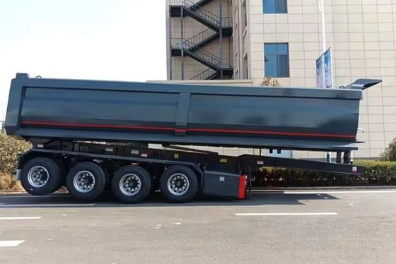 4 оси У-типа гидравлический задний полуприцеп с ремнями 12.00R22.5/11.00R20