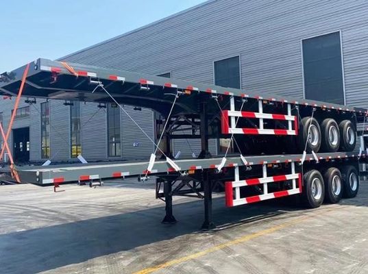 Специализируется на Flatdeck Flatboy Flatbed Semi Trailer для грузовых автомобилей Треугольные шины