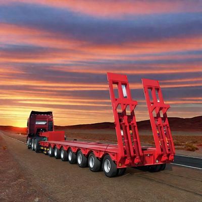 3 Оси Гусиная шея Lowboy низкая загрузка грузовик прицеп для экскаватора Мы взяли вас под защиту