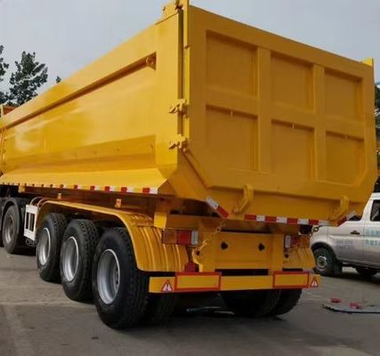Q345B / T700 Стальной полуприцеп с гидравлической задней подвеской для транспортировки песчаного камня
