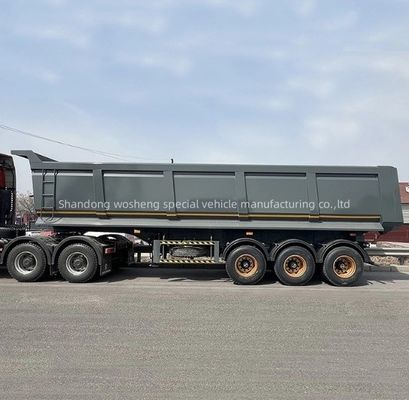 Транспортировка песчаного камня зерна задней свалки полуприцеп для ShanDong WS 3 оси 20-100Тон