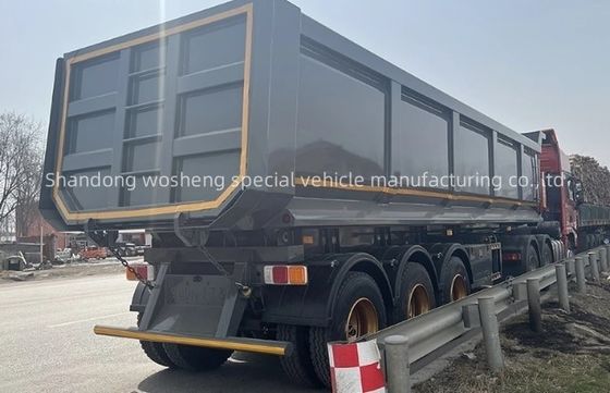 Транспортировка песчаного камня зерна задней свалки полуприцеп для ShanDong WS 3 оси 20-100Тон