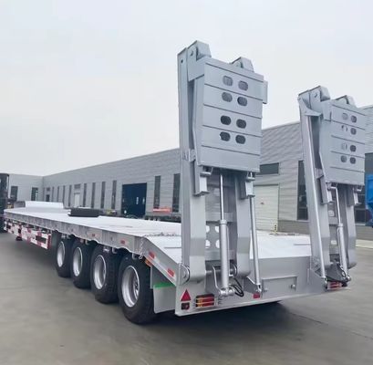 Воздушная или механическая подвеска 3/4 оси Lowboy полуприцеп для транспортировки экскаватора