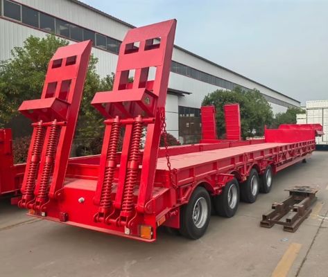 Воздушная или механическая подвеска 3/4 оси Lowboy полуприцеп для транспортировки экскаватора