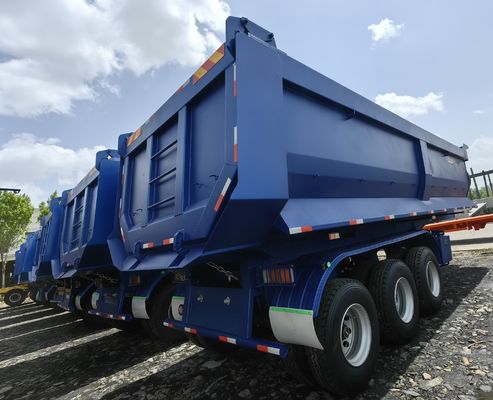 80T Двухлинейная тормозная система U-образная сталь Гидравлический наклонитель наклонитель задней части полуприцепа
