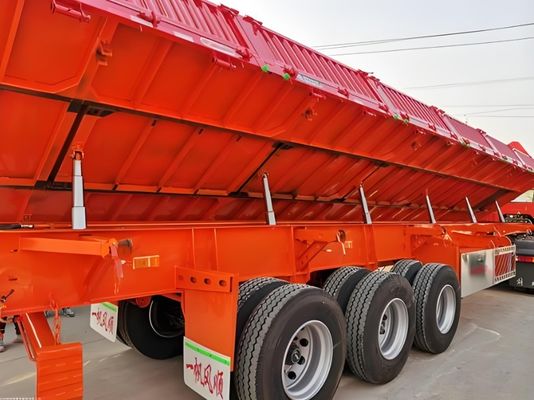 Прицеп для грузовых автомобилей 3 оси 40-100 тонн Прицеп для боковой сбросы и боковой сброса