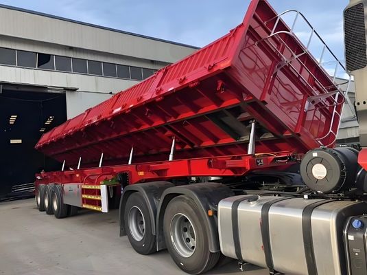 Прицеп для грузовых автомобилей 3 оси 40-100 тонн Прицеп для боковой сбросы и боковой сброса