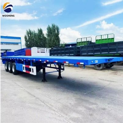 Контейнерный полуприцеп с плоской подставкой с листовой пружиной 90x13/16x10 слоев и вместимостью 30-70 т
