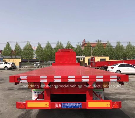 Прицеп для грузовых автомобилей с тремя осями, полуприцеп с плоской кроватью с шинами 12.00R22.5 и высокой грузоподъемностью