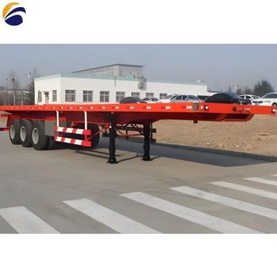 Прицеп для грузовика с плоской кроватью Wosheng с 3,5-дюймовым 90-мм King Pin и 28-тонным грузовиком