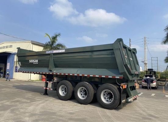 Wosheng Customized 3 Axle Tri-Axle Rear Dump Semi Trailer с максимальной полезной нагрузкой 40000 кг
