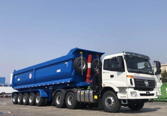 Wosheng 30-80 тонн заднего сброса полуприцеп с максимальной полезной нагрузкой 30000 кг и U-тип дизайн