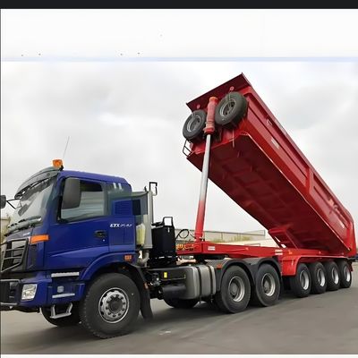 Wosheng 30-80 тонн заднего сброса полуприцеп с максимальной полезной нагрузкой 30000 кг и U-тип дизайн