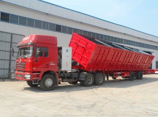 30-100 т. Максимальная полезная нагрузка Стальная гидравлическая откидная машина полуприцеп для транспортировки зерна
