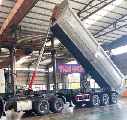 Полуприцеп Wosheng Строительство Задний Дамп Прицеп 3 Оси Наклонитель и прицеп грузовика