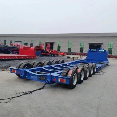 Wosheng 4 Оси Нижний контейнерный шасси полуприцеп для перевозки тяжелого оборудования