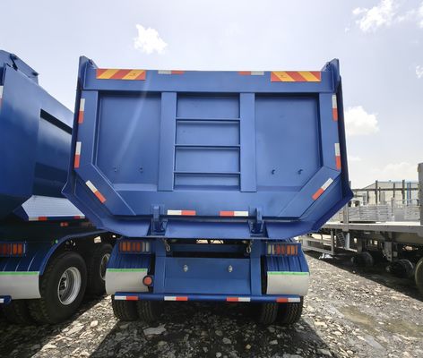 3 оси Таре Вес 8,5 тонн 30кбм 40-50 тонн Задняя свалка полуприцеп для строительства