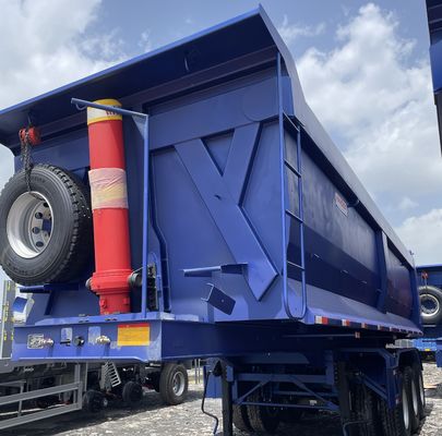 3 оси Таре Вес 8,5 тонн 30кбм 40-50 тонн Задняя свалка полуприцеп для строительства