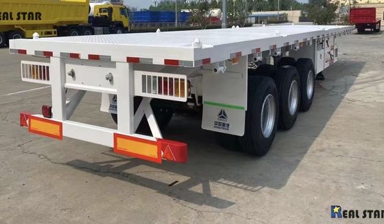 Стальной основной балка 0,5 м Высота 3 оси 20ft 40ft Контейнер шасси плоский полуприцеп