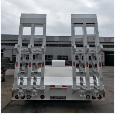3/4 ось 40-100 тонн Гусиная шея Lowboy низкая кровать грузовик полуприцеп для из Wosheng