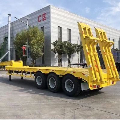 3/4 ось 40-100 тонн Гусиная шея Lowboy низкая кровать грузовик полуприцеп для из Wosheng
