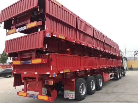 Боковой наклонный трейлер для каменного песка Tri 3 оси 50 тонн боковой грузовик полуприцеп