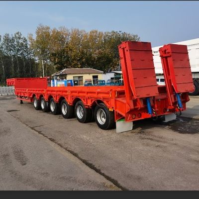Wosheng 3 оси 50-100 тонн низкий мальчик низкая кровать грузовик полуприцеп с 13000x3000x3300