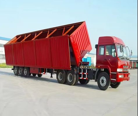 13T 3 оси Wosheng легкий тип боковой стены сброс полуприцеп для транспортировки гравия камень песок