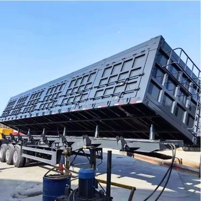 Высокая вместимость 100 тонн 3 оси боковой сбросщик полуприцеп для транспортировки пшеницы зерна