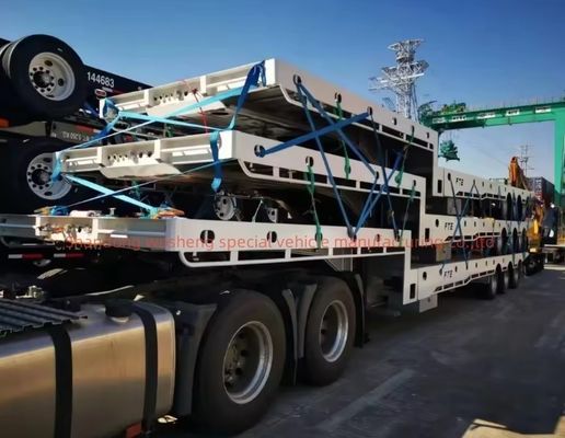 Контейнер с низким уровнем загрузки шасси Lowboy полуприцеп для перевозки грузов