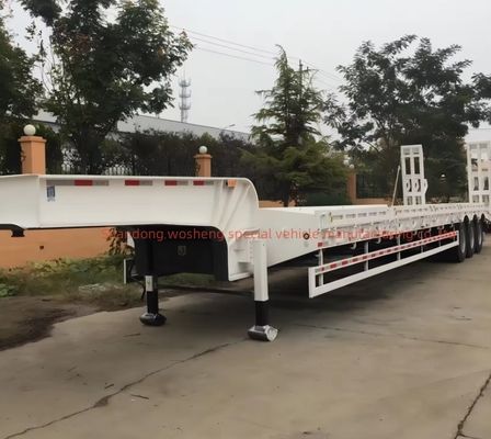 Контейнер с низким уровнем загрузки шасси Lowboy полуприцеп для перевозки грузов