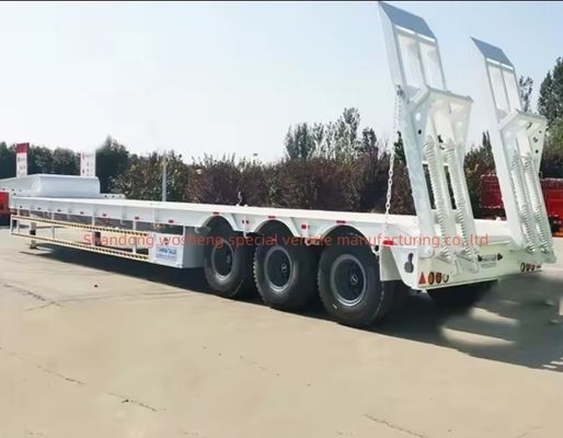 Контейнер с низким уровнем загрузки шасси Lowboy полуприцеп для перевозки грузов