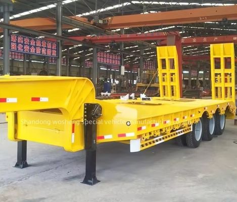 Максимальная полезная нагрузка 30 тн Wosheng Semi-Trailer для перевозки тяжелых транспортных средств/оборудования