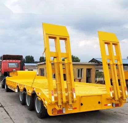 Максимальная полезная нагрузка 30 тн Wosheng Semi-Trailer для перевозки тяжелых транспортных средств/оборудования