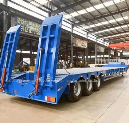 Wosheng Heavy Equipment Transportation Low Boy Truck Trailers с 3/4/5/6/7 осьми