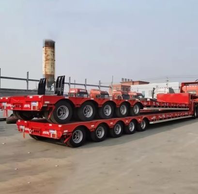 Wosheng Heavy Equipment Transportation Low Boy Truck Trailers с 3/4/5/6/7 осьми