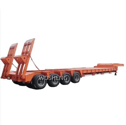 30TON/60TON/80TON/100TON Низкопольный полуприцеп с конструкцией на гусиной шее и высокой полезной нагрузкой