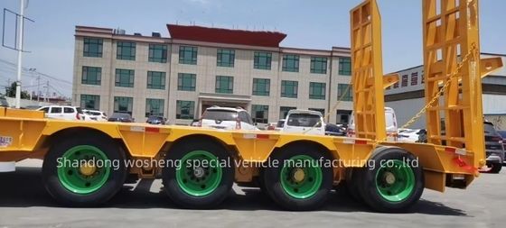 30TON/60TON/80TON/100TON Низкопольный полуприцеп с конструкцией на гусиной шее и высокой полезной нагрузкой