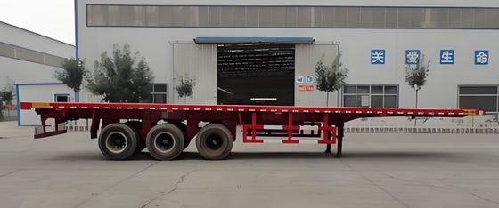 Настраиваемый цвет 50 тонн полезной нагрузки 20/40ft контейнер тренера грузовик плоский полуприцеп