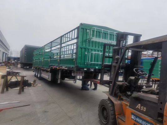 JOST 2&quot; 50mm или 3.5&quot; 90mm King Pin 3 Axle Side Fence Semi Trailer с полезной нагрузкой 50T
