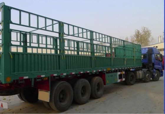 JOST 2&quot; 50mm или 3.5&quot; 90mm King Pin 3 Axle Side Fence Semi Trailer с полезной нагрузкой 50T