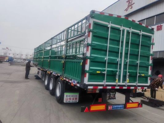 JOST 2&quot; 50mm или 3.5&quot; 90mm King Pin 3 Axle Side Fence Semi Trailer с полезной нагрузкой 50T
