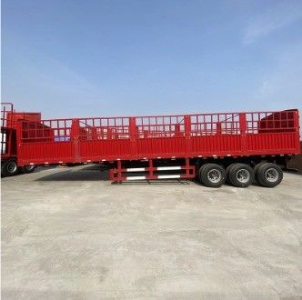 Стальной транспортировки с 3/4 оси плоского типа боковой забор полуприцеп от профессионала