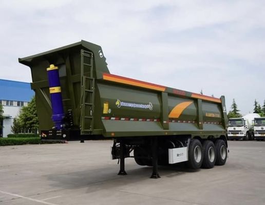 3 оси 9800x2500x3500мм Дэмп-прицеп Гидравлическое заднее наклонание для транспортировки сыпучих грузов