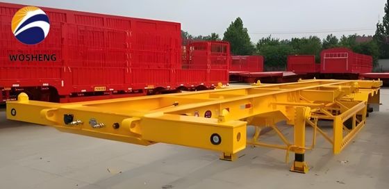 Запрос клиента 2 Оси шасси 40FT/45FT скелет полуприцеп тяжелый грузоподъемник