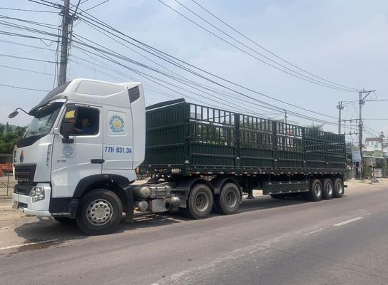 Высокий забор полуприцеп для настройки 3 оси 50-70 тонн Тип козыря забор полуприцеп