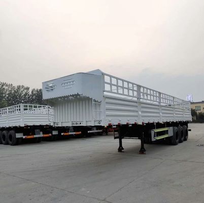 60 тонн боковой стены закрытый грузовик ограждение полуприцеп падает боковая нагрузка и разгрузка груза