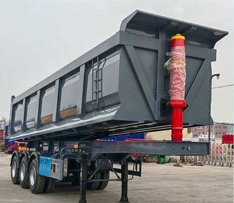 Задний прицеп 60 тонн Прочный и безопасный прицеп для грузовиков с механической подвеской