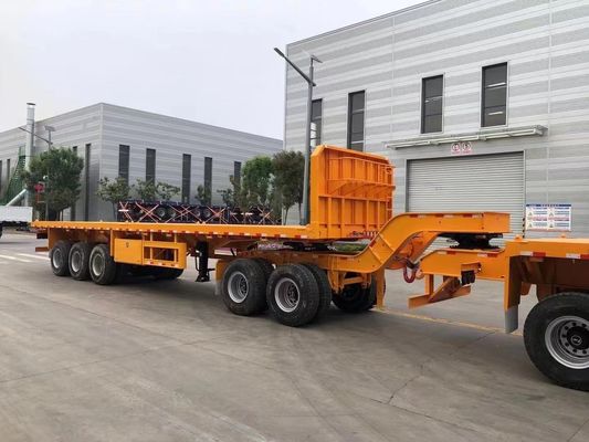 200 т Максимальная полезная нагрузка Wosheng Double Link Flatbed Semi Trailer для контейнерной перевозки